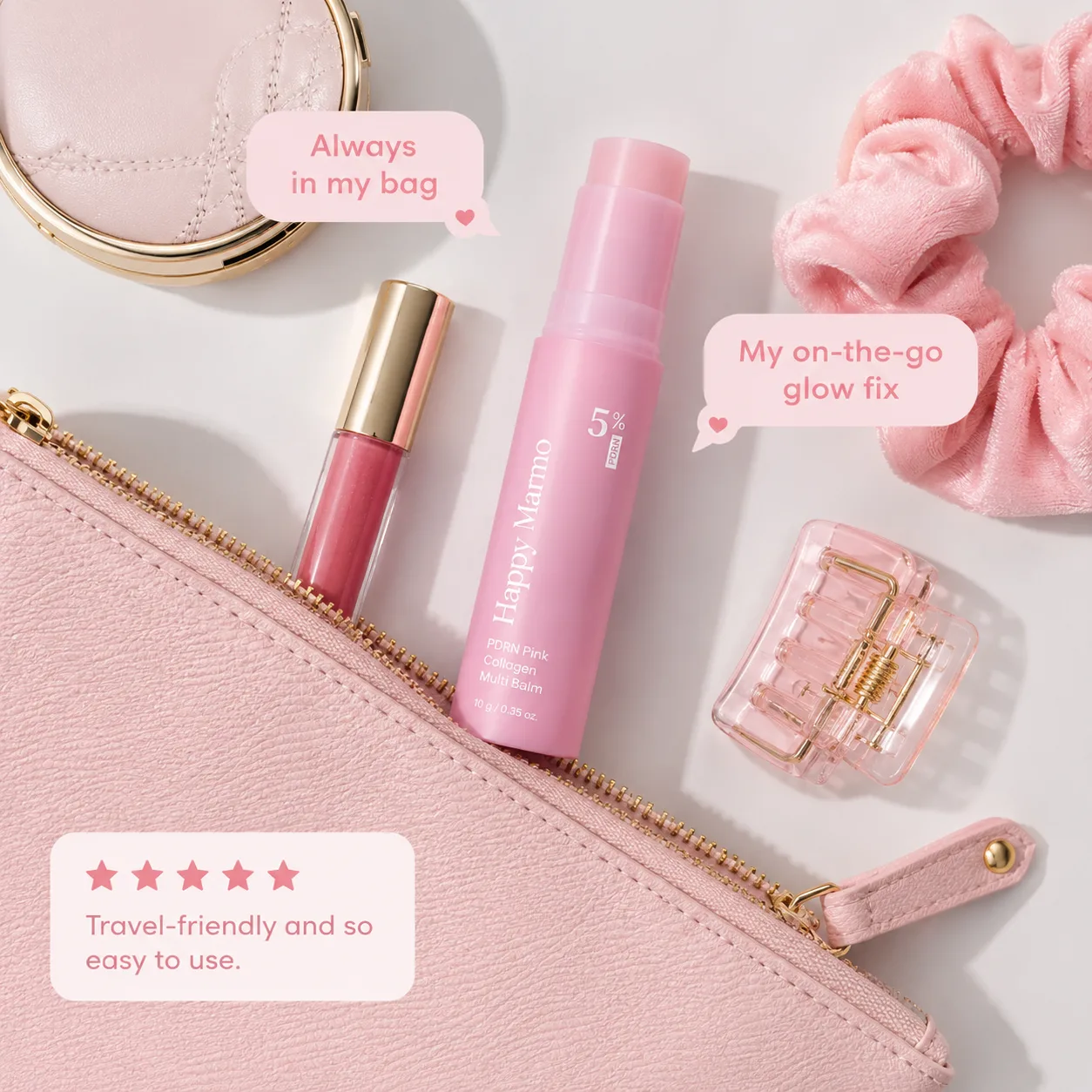 Happy Marmo PDRN Pink Collagen Multi Balm creator glow visual 4